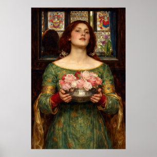 Gather Ye Rosebuds While Ye May by Waterhouse Poster