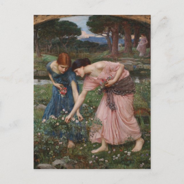 Gather Ye Rosebuds While Ye May Postcard (Front)