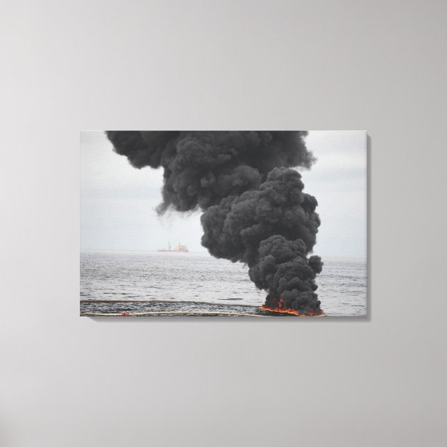 Gathered concentrated oil burns canvas print (Front)