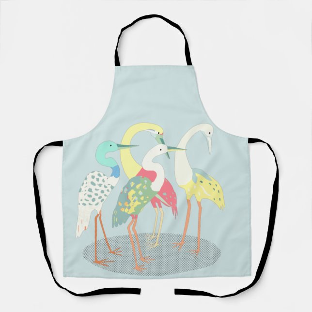 Gathered Cranes Apron (Front)
