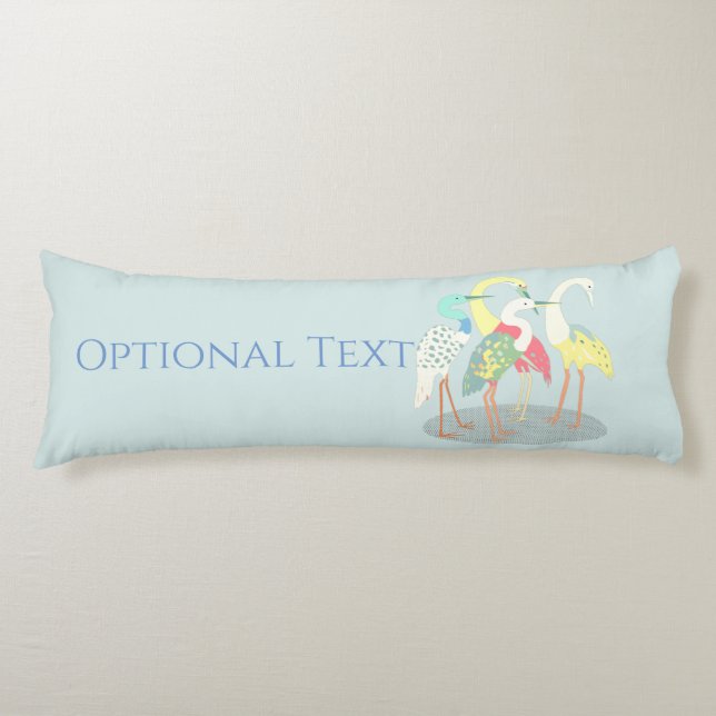 Gathered Cranes Body Pillow (Front)