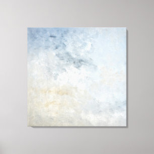 'Gathered' Grey and Beige Abstract Art Canvas Print