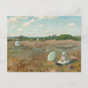 Gathering Autumn Flowers, 1894-5 (oil on canvas) Postcard