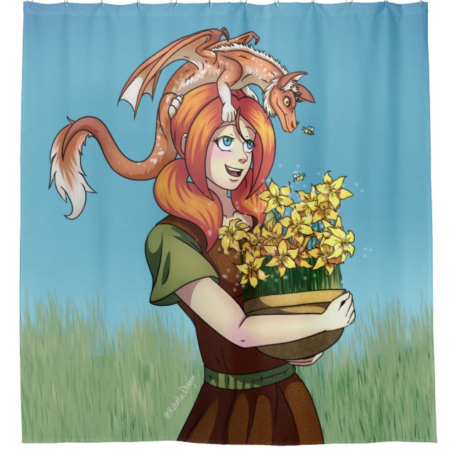 Gathering Flowers with a Dragon (Front)