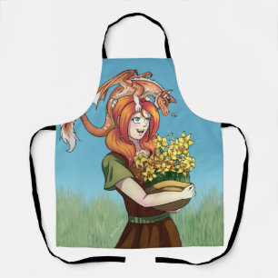 Gathering Flowers with a Dragon Apron