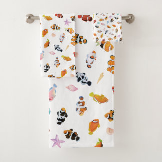 Gathering of Clownfish | Ocean Art Design Bath Towel Set