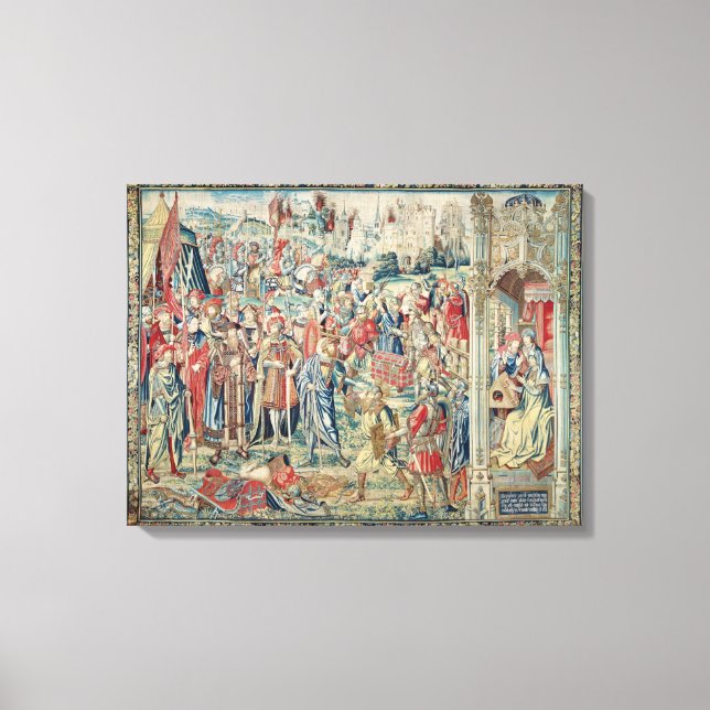 Gathering the Booty, Tapestry of David and Bathshe Canvas Print (Front)