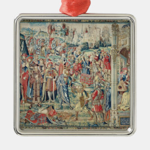 Gathering the Booty, Tapestry of David and Bathshe Metal Ornament