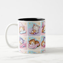Gatito de Sueños Two-Tone Coffee Mug