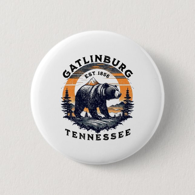 Gatlinburg  2 inch round button (Front)