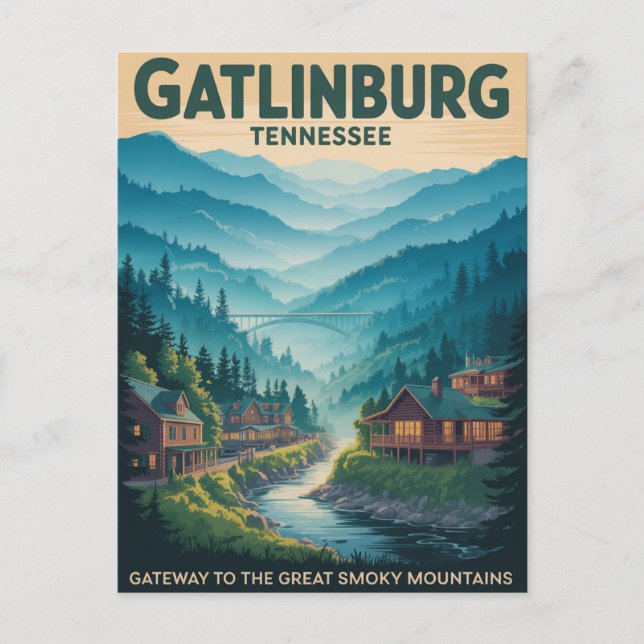 Gatlinburg Gateway to Great Smoky Mountains Postcard (Front)