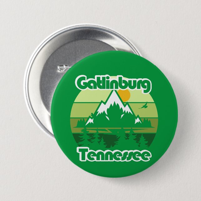 Gatlinburg Tennessee 3 Inch Round Button (Front & Back)