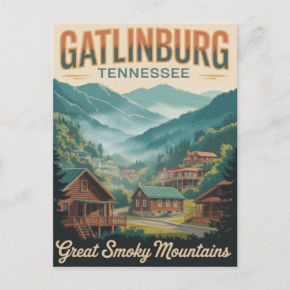 Gatlinburg Tennessee Great Smoking Mountains Postcard