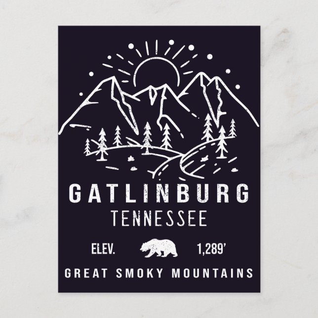Gatlinburg Tennessee Mountains Souvenirs Postcard (Front)