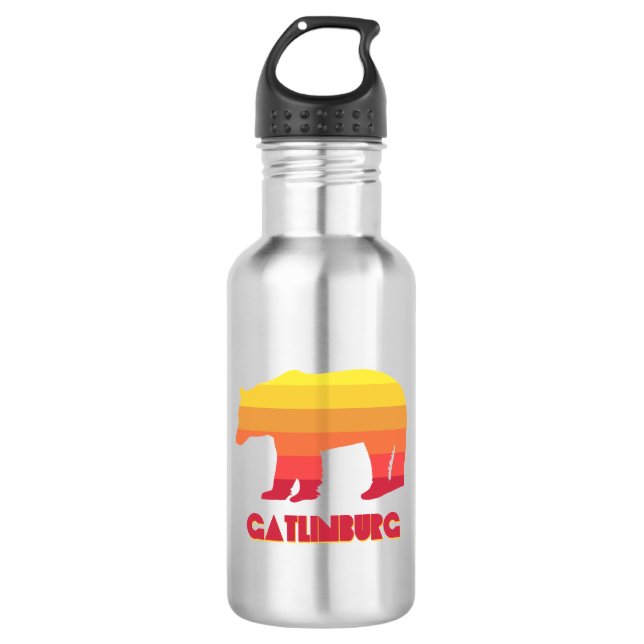 Gatlinburg Tennessee Rainbow Bear 532 Ml Water Bottle (Front)