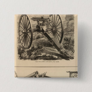 Gatling Gun Company Schuyler, Hartley and Graham 2 Inch Square Button