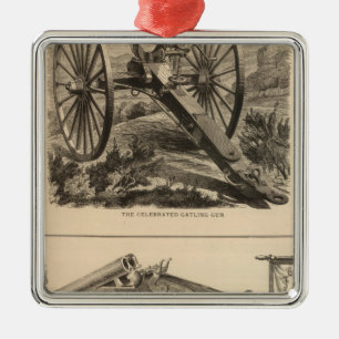 Gatling Gun Company Schuyler, Hartley and Graham Metal Ornament