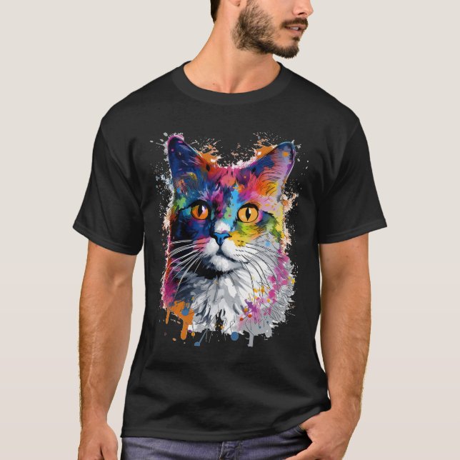 Gato caleidoscopio T-Shirt (Front)