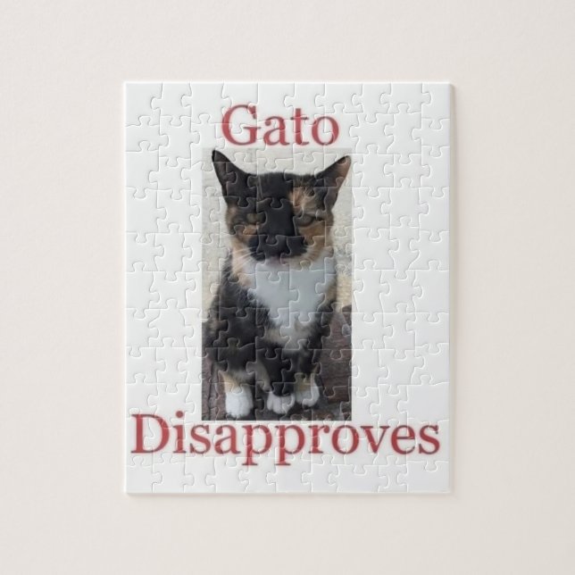 Gato désapprouve Jigsaw Puzzle (Vertical)