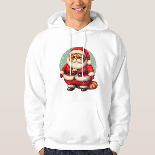 Gato Santa Claus Hoodie (Front)