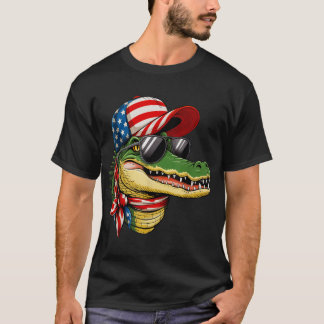 Gator Alligator Crocodile 4Th Of July Gifts Men T-Shirt