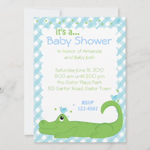 Gator and Blue Birds Invitation
