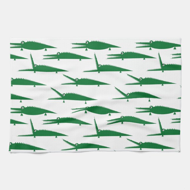 Gator Chomp | Alligator Reptile Kitchen Towel (Horizontal)