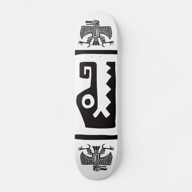 Gator & Eagle, Mexican hieroglyph(Maya) Skateboard (Front)