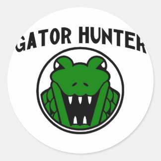 Gator Hunter Symbol Classic Round Sticker