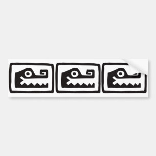 Gator, Mexican hieroglyph(Maya) Bumper Sticker