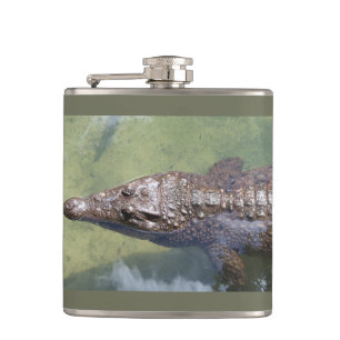 Gator on a flask