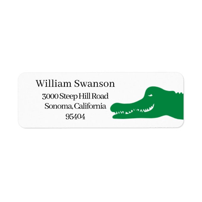 Gator Return Address Label (Front)