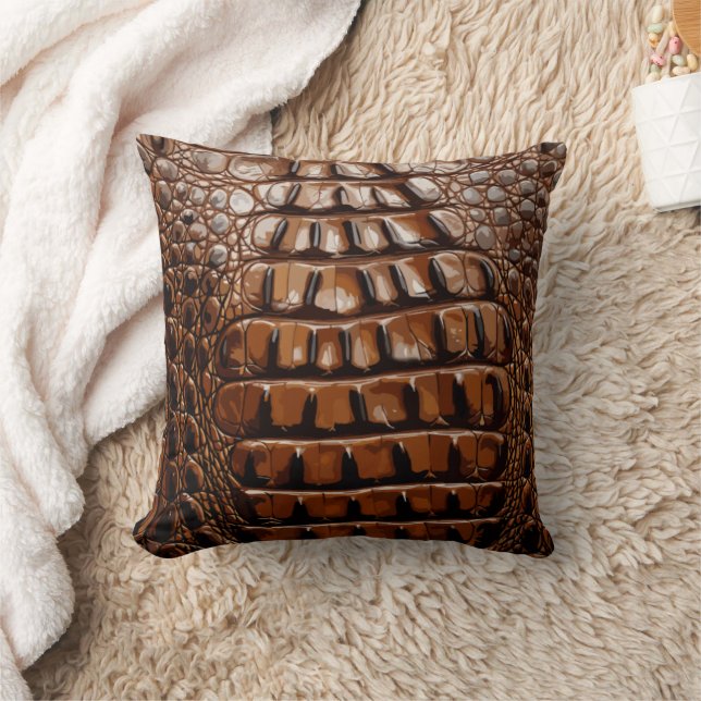Gator Texture Throw Pillow (Blanket)