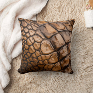 Gator Texture Throw Pillow
