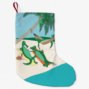 Gator Tropical Christmas Stocking