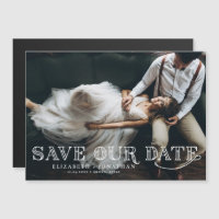 Gatsby Art Deco Lettering Photo Save the Date