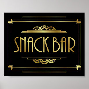 Gatsby Art Deco SNACK BAR Sign Print