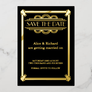 GATSBY ART DECO wedding SAVE THE DATE