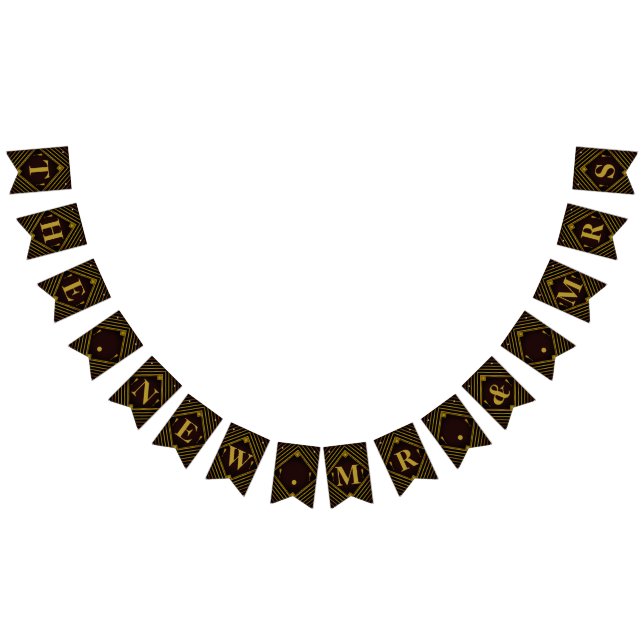 Gatsby Gold 2020's Wedding Bunting Flags (All)