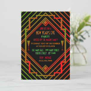 Gatsby Miami 1920's New Year Party Invitation