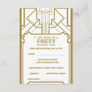 Gatsby RSVP des années 1920