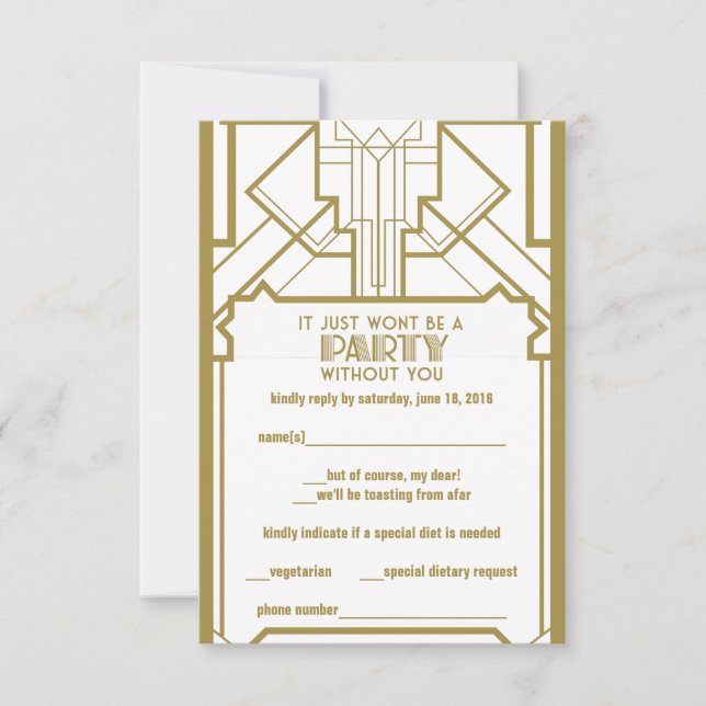 Gatsby RSVP des années 1920 (Devant)