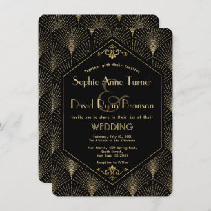 Gatsby Vintage Art Déco Faire-part de mariage