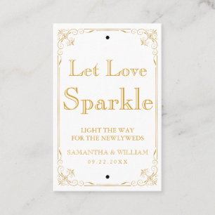 Gatsby Vintage Wedding Sparkler Tag   Custom
