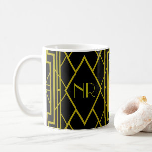 Gatsbylike black coffee mug