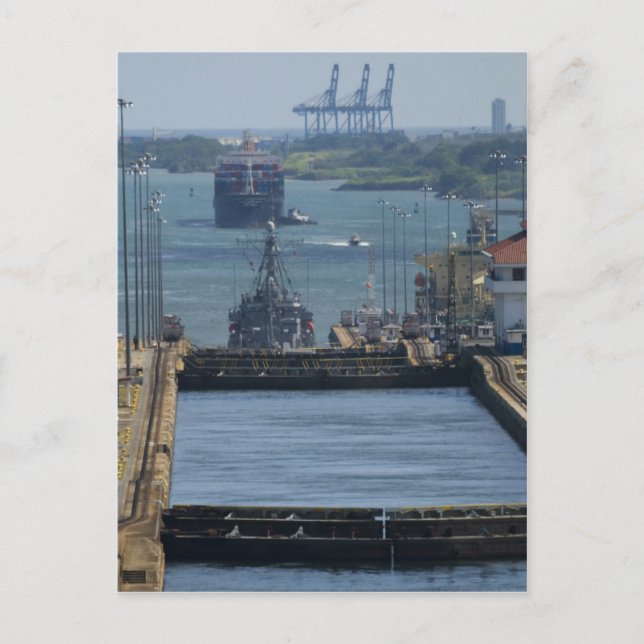 Gatun Locks 8 Postcard (Front)