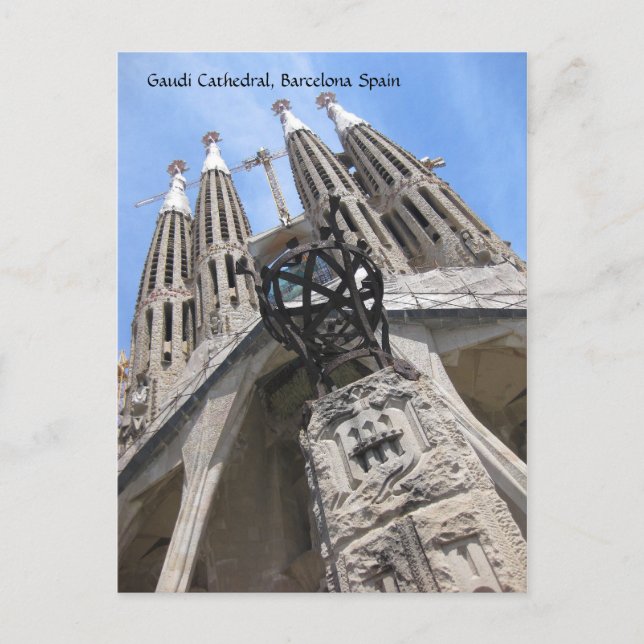 Gaudi Cathedral, Barcelona Spain Postcard (Front)