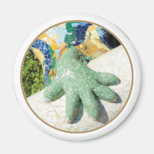 Gaudi Lizard Hand Tiles Magnet