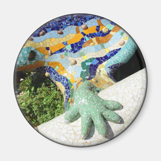 Gaudi Lizard Main - aimant cadeau (Devant)