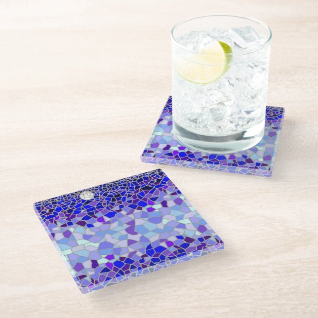 Gaudi Mosaic Glass Coaster (Angled)